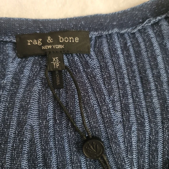 rag & bone Blue Long Sleeve Knit Dress - Picture 8 of 8